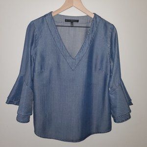 White House Black Market Denim Blouse